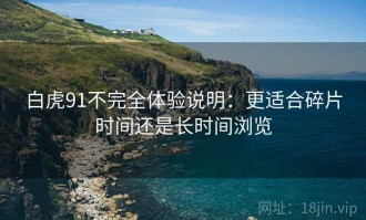 白虎91不完全体验说明：更适合碎片时间还是长时间浏览