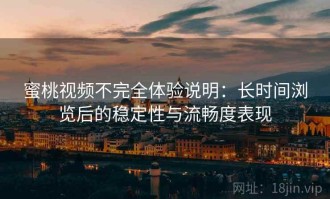 蜜桃视频不完全体验说明：长时间浏览后的稳定性与流畅度表现