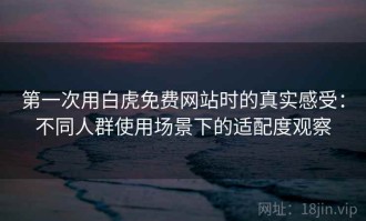 第一次用白虎免费网站时的真实感受：不同人群使用场景下的适配度观察