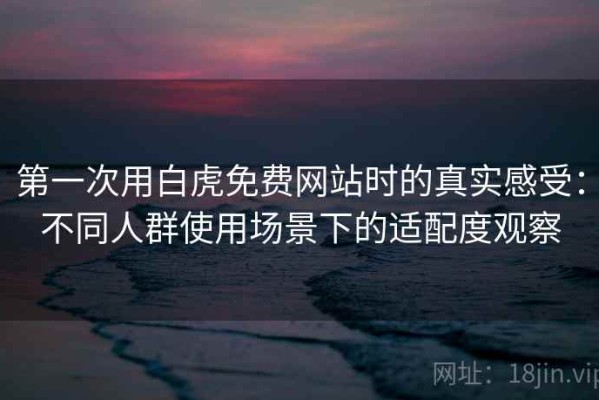 第一次用白虎免费网站时的真实感受：不同人群使用场景下的适配度观察