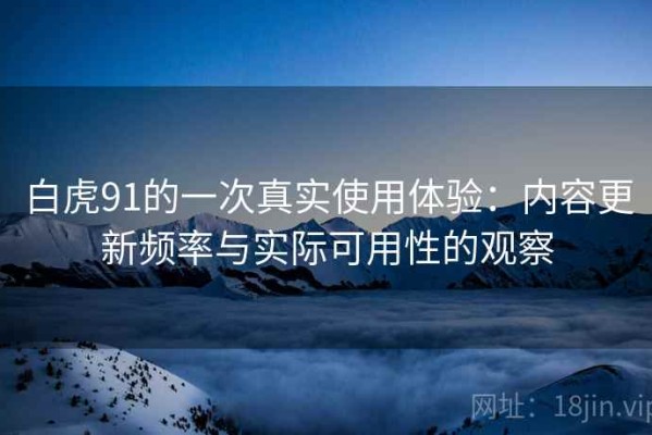 白虎91的一次真实使用体验：内容更新频率与实际可用性的观察