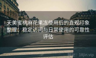 天美蜜桃麻花果冻使用后的直观印象整理：稳定访问与日常使用的可靠性评估