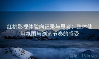 红桃影视体验向记录与思考：整体使用氛围与浏览节奏的感受