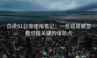 白虎91日常使用笔记：一些容易被忽视但很关键的体验点