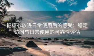 把糖心放进日常使用后的感受：稳定访问与日常使用的可靠性评估