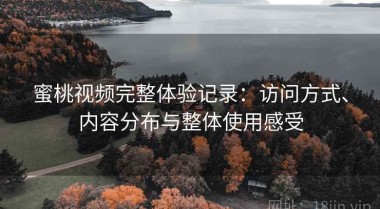 蜜桃视频完整体验记录：访问方式、内容分布与整体使用感受