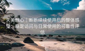 天美糖心｜断断续续使用后的整体感受：稳定访问与日常使用的可靠性评估
