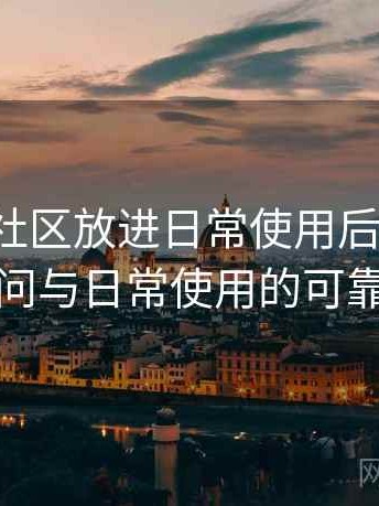 把蘑菇社区放进日常使用后的感受：稳定访问与日常使用的可靠性评估