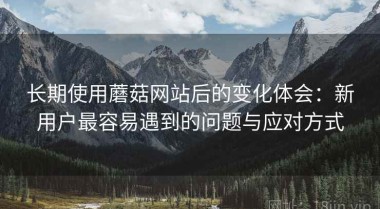 长期使用蘑菇网站后的变化体会：新用户最容易遇到的问题与应对方式