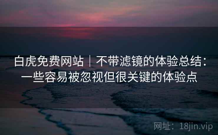 白虎免费网站｜不带滤镜的体验总结：一些容易被忽视但很关键的体验点