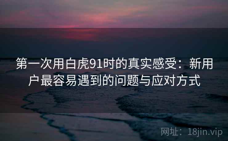 第一次用白虎91时的真实感受：新用户最容易遇到的问题与应对方式