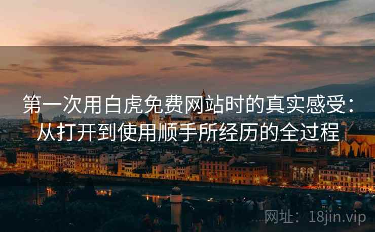 第一次用白虎免费网站时的真实感受:从打开到使用顺手所经历的全过程 第一次用白虎免费网站时的真实感受:从打开到使用顺手所经历的全过程
