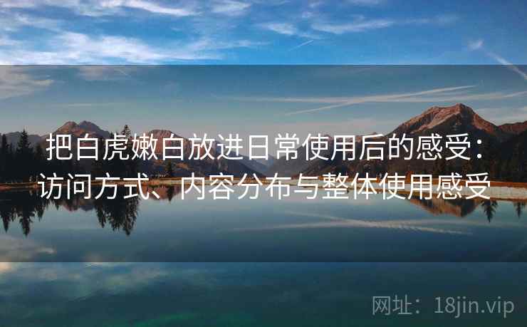 把白虎嫩白放进日常使用后的感受：访问方式、内容分布与整体使用感受