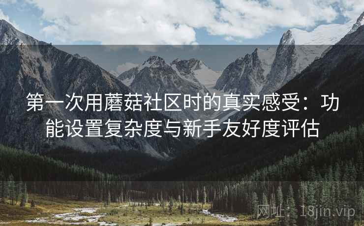 第一次用蘑菇社区时的真实感受:功能设置复杂度与新手友好度评估 第一次用蘑菇社区时的真实感受:功能设置复杂度与新手友好度评估