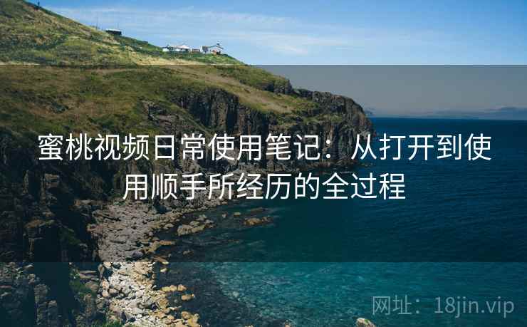 蜜桃视频日常使用笔记：从打开到使用顺手所经历的全过程