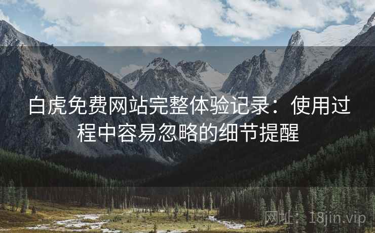 白虎免费网站完整体验记录：使用过程中容易忽略的细节提醒