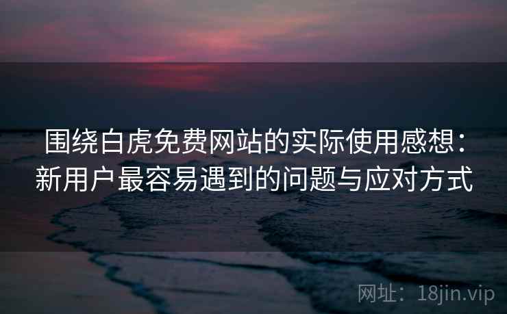 围绕白虎免费网站的实际使用感想：新用户最容易遇到的问题与应对方式