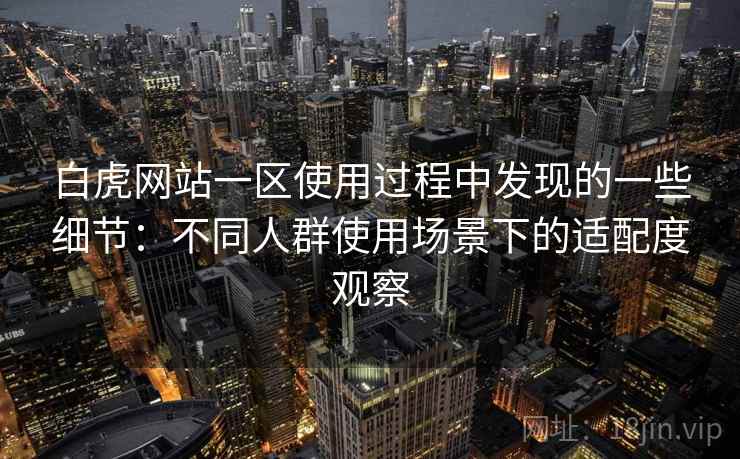白虎网站一区使用过程中发现的一些细节：不同人群使用场景下的适配度观察