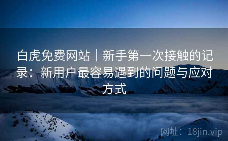 白虎免费网站|新手第一次接触的记录:新用户最容易遇到的问题与应对方式 白虎免费网站|新手第一次接触的记录:新用户最容易遇到的问题与应对方式