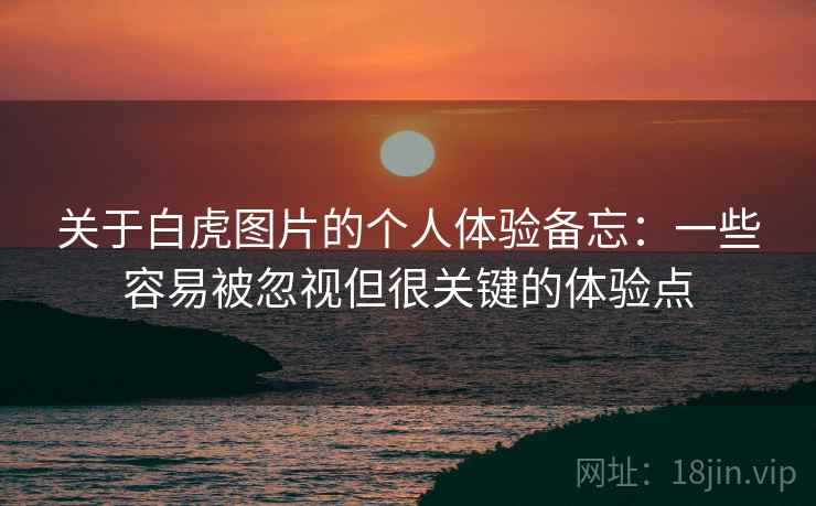 关于白虎图片的个人体验备忘:一些容易被忽视但很关键的体验点 关于白虎图片的个人体验备忘:一些容易被忽视但很关键的体验点